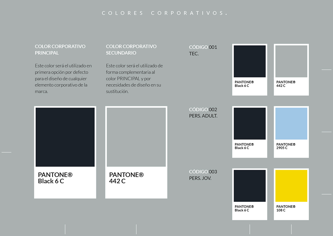 Colores corporativos, identidad.